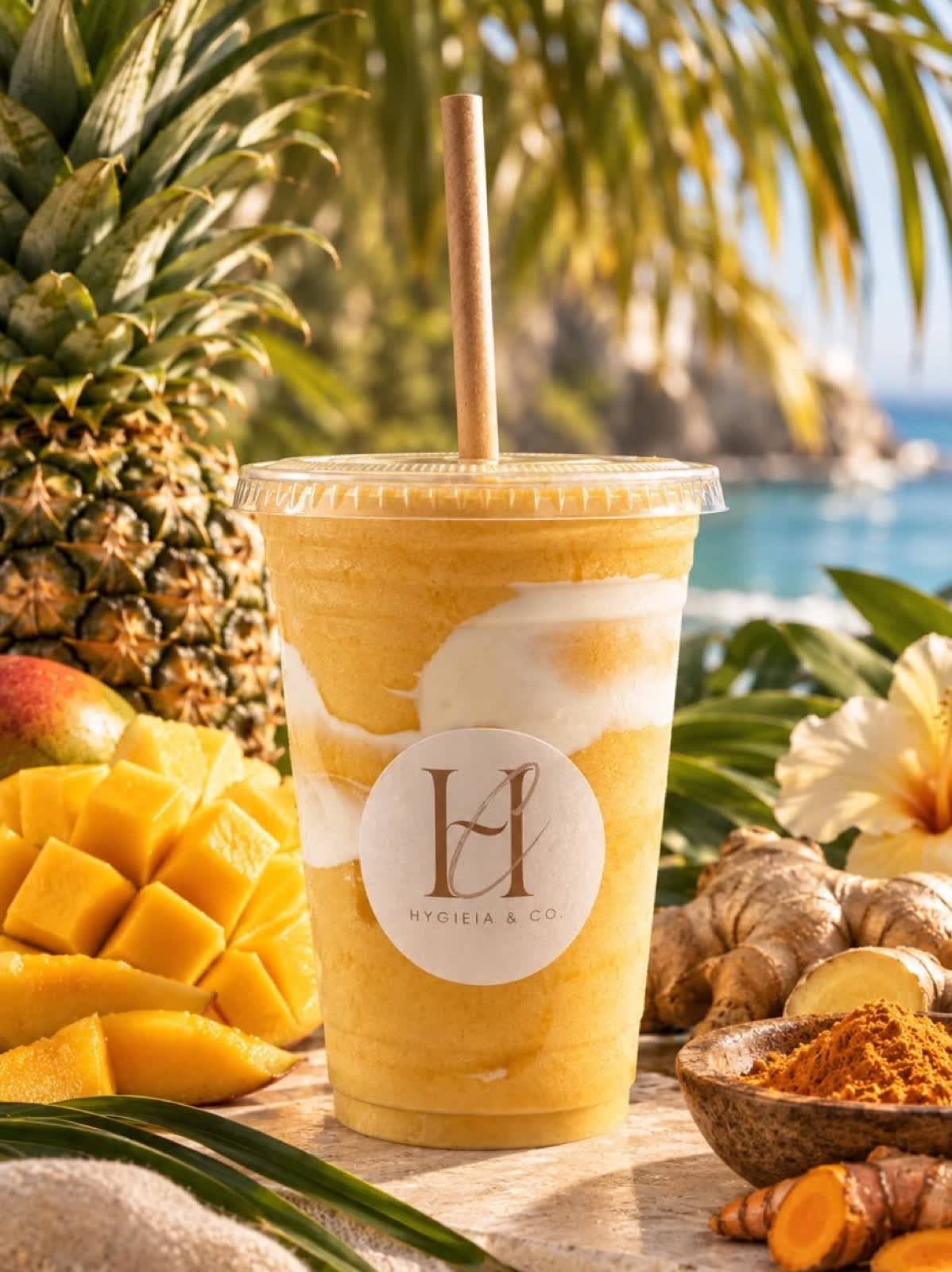 A fresh smoothie with fruit